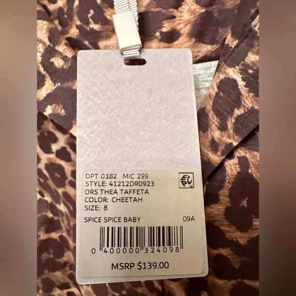 NWT Preston & York Leopard Print Collared Dress with Stunning Cuffs Size 8 - Picture 4 of 9